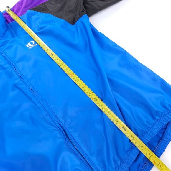 PEARL IZUMI Windbreaker Cycling Jacket Reflective Biking XL 90s Colorblock Blue - Picture 4 of 11